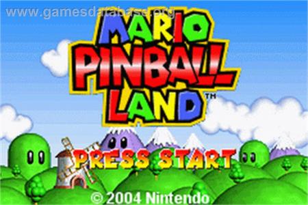 Cover Mario Pinball Land for Game Boy Advance